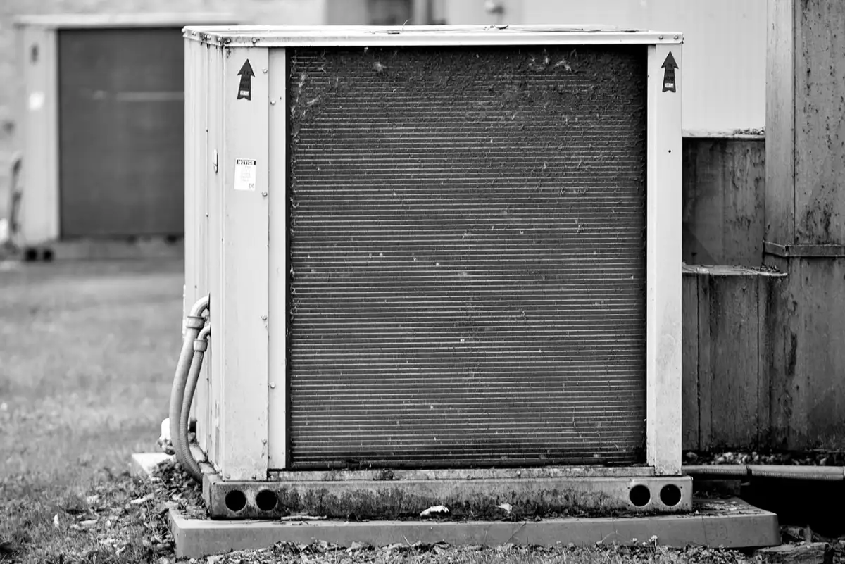 Fin detail across a condenser face
